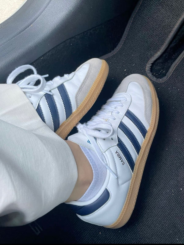 Sapatilhas Adidas Samba- Branco/Azul