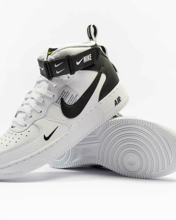 Zapatillas Nike Air Force TM Mid (bota) - Blanco y negro